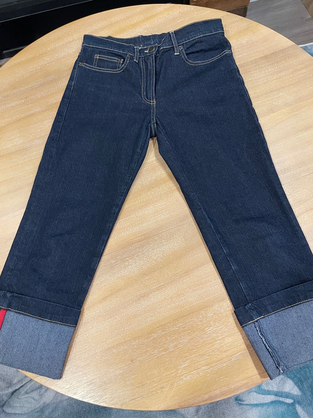 Plein Sud Dark Blue Cuffed Women’s Jeans